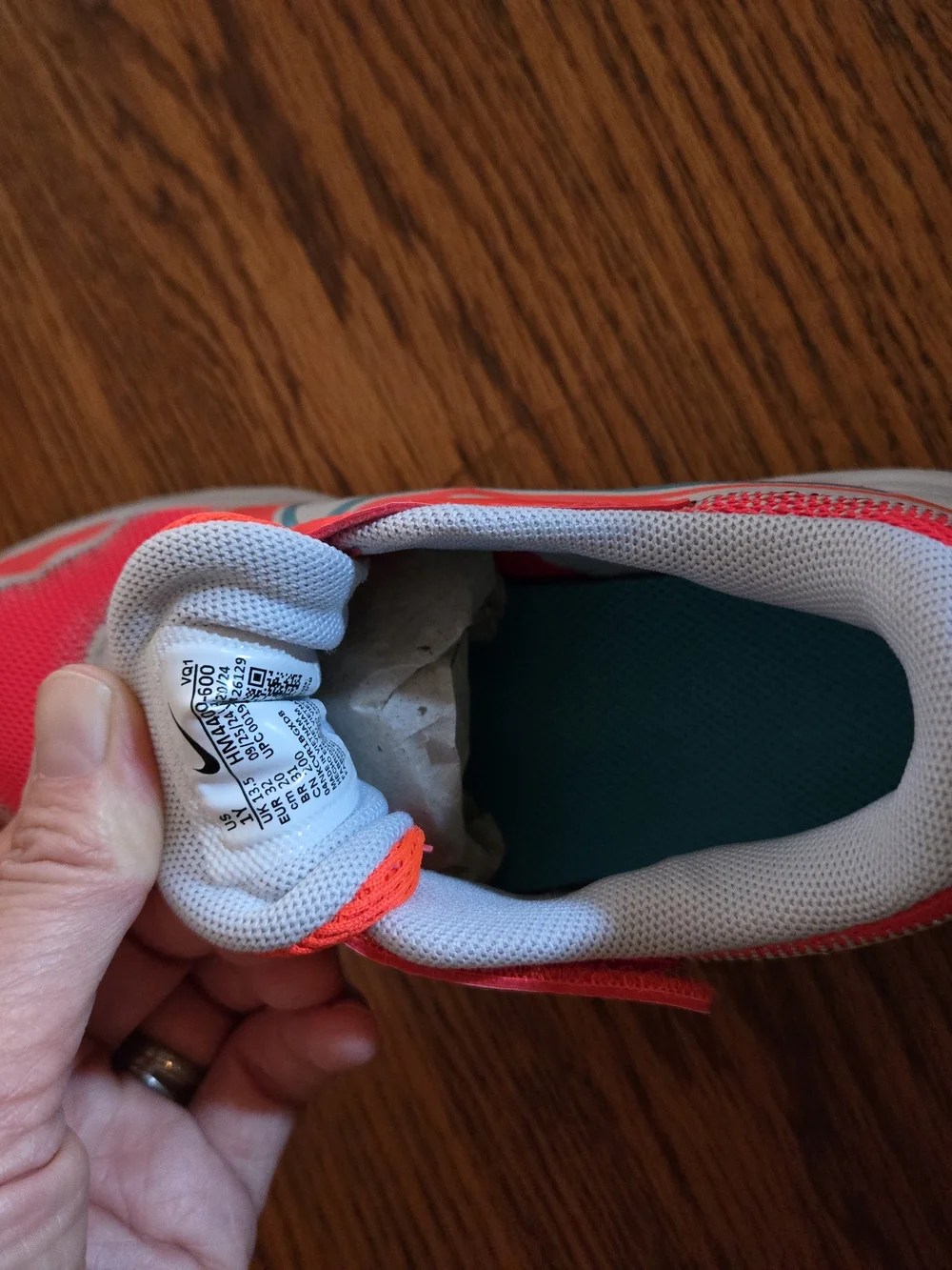 Nike Kids Bright Coral and Teal Hook-and-Loop Sneaker